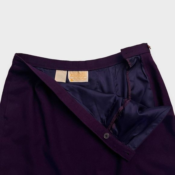 Vintage 80s Pendleton Skirt Suit 12 Houndstooth Blazer 2 Piece Set Purple Green - Picture 6 of 14